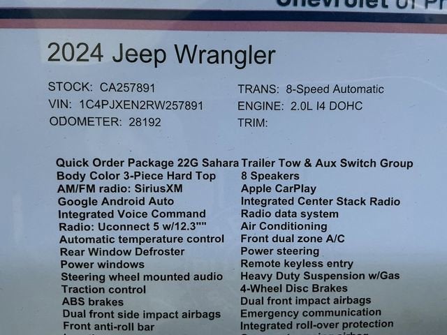 2024 Jeep Wrangler Sahara