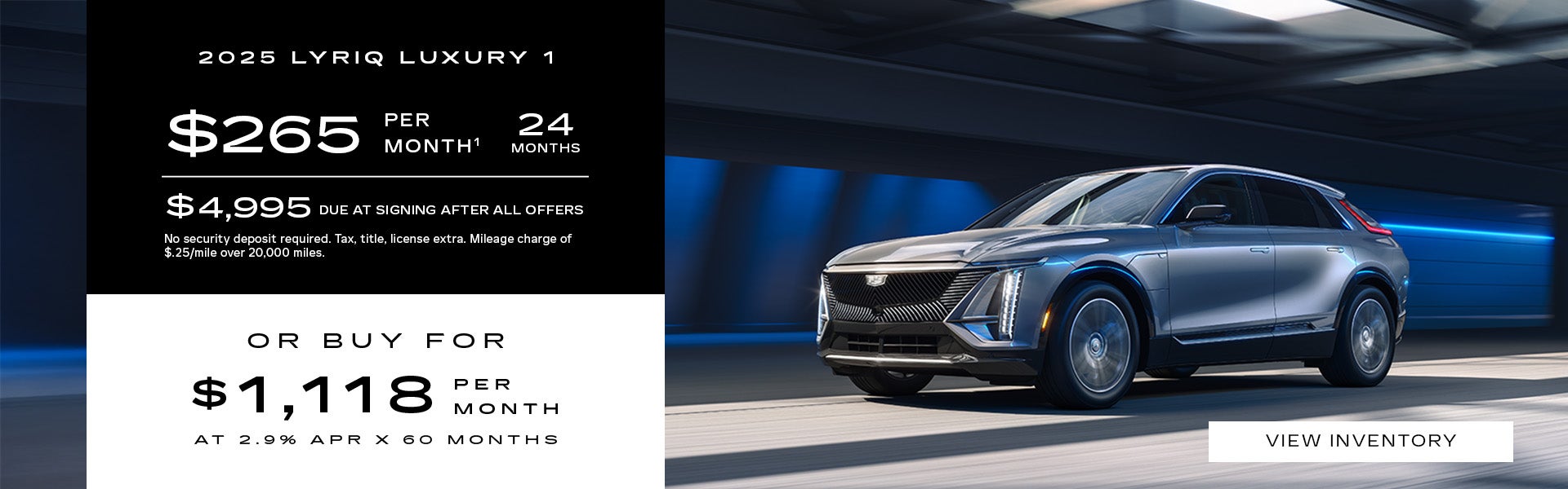 2025 Cadillac LYRIQ – Luxury Level 1