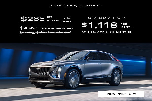 2025 Cadillac LYRIQ – Luxury Level 1