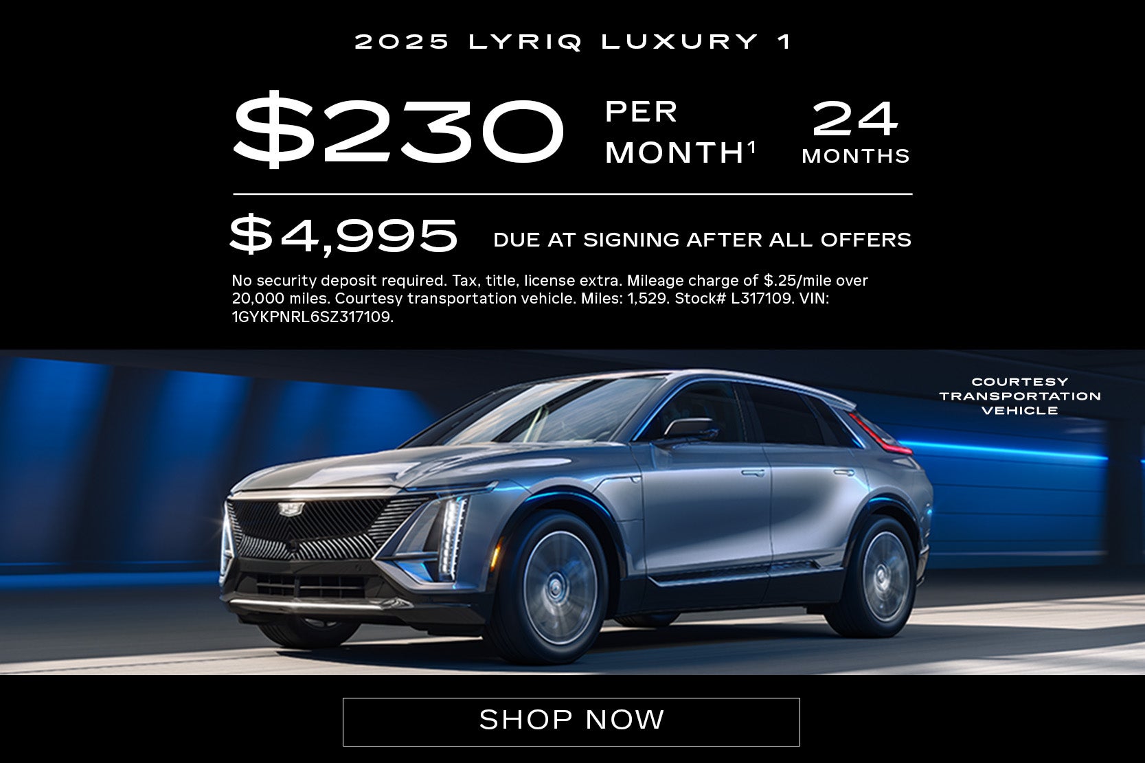 2025 Cadillac LYRIQ – Luxury Level 1